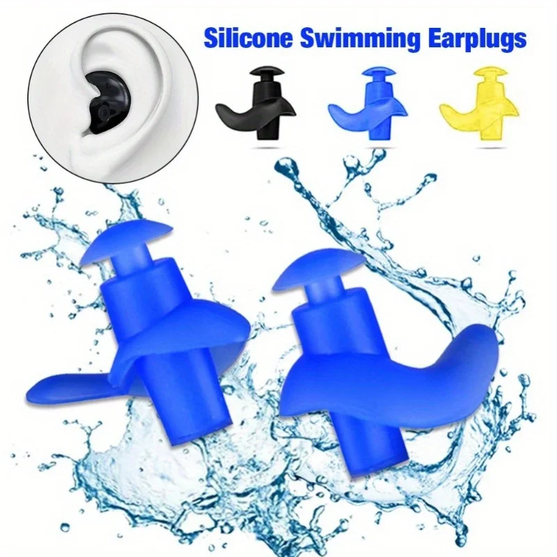 2 Stuks Zwemmen Oordopjes Waterdichte Herbruikbare Siliconen Oordopjes Duik Sport Pluggen Voor Water Surf Douchen Accessoires