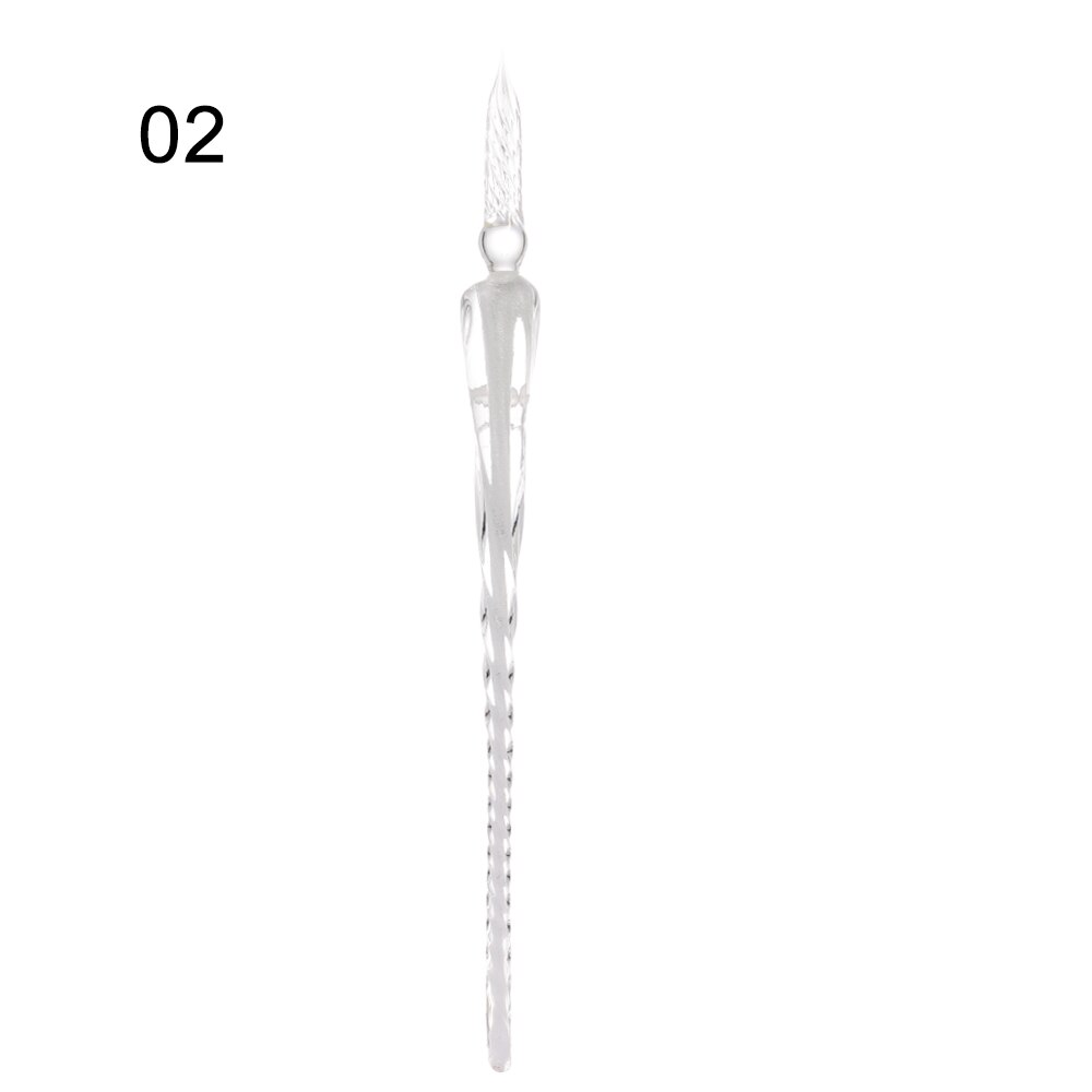 1PC Glass Drip Fountain Pen Vintage Glass Dip Dipping Pen Filling Ink Signature Calligraphy Pen Art Painting Supplies: 2-2