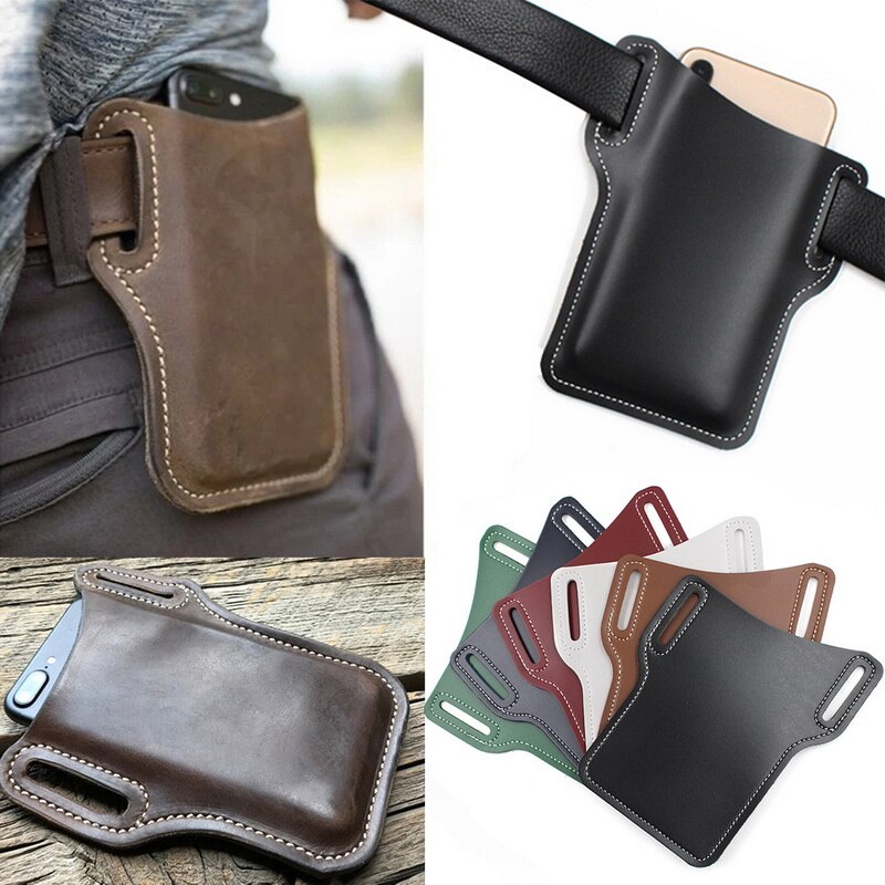 Pocket Belt Clothing Bag Waist Bag Men Casual Leather Retro Fanny Pack Belt Bag Pouch For women Travle Phone Bag