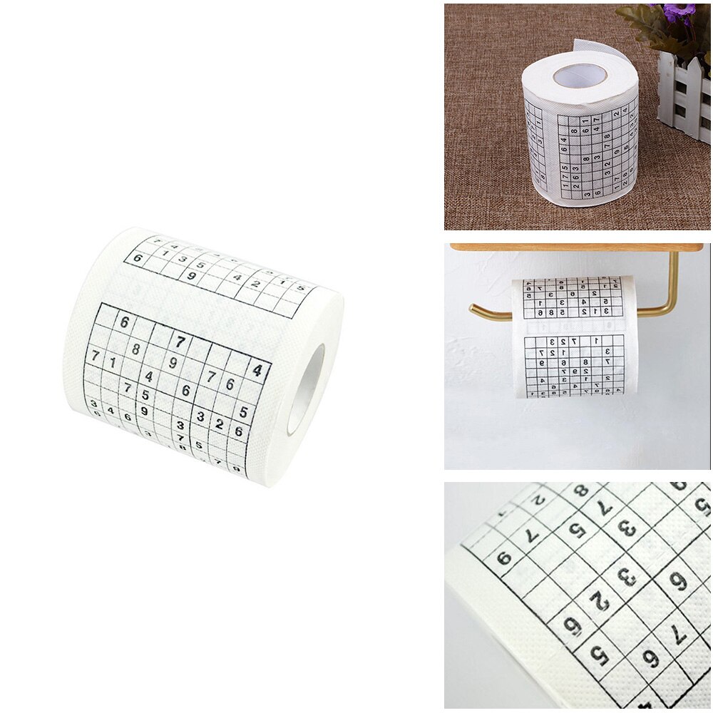Kreative Gedruckt Seidenpapier Wc Rollen Papier Gute Puzzle Spiel Gesundheit Papier Wc Tissue Für Bad Küche Werkzeug