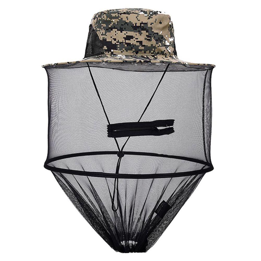 1PC Outdoor Camouflage Mosquito Bee Bug Insect Mesh Head Face Protect Fishing Hunt Net Hat Mask Cap Face Protect Hat Nets