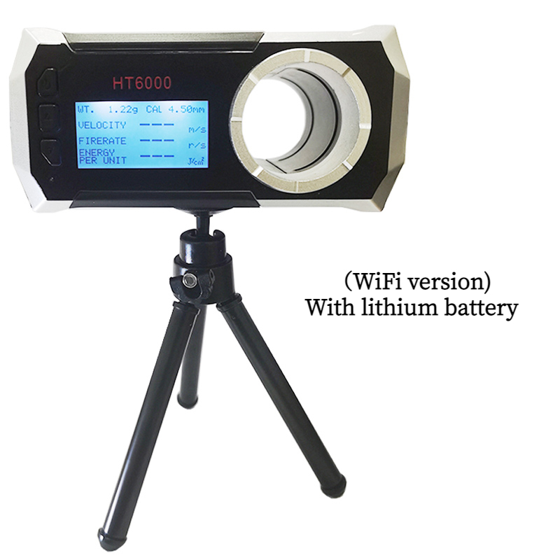 WIFI HT6000 Multifunctional for Shooting Speed Meter Ball Velocity Energy Measurement LCD voice 0-999 m Shooting Speed Tester: WiFi version