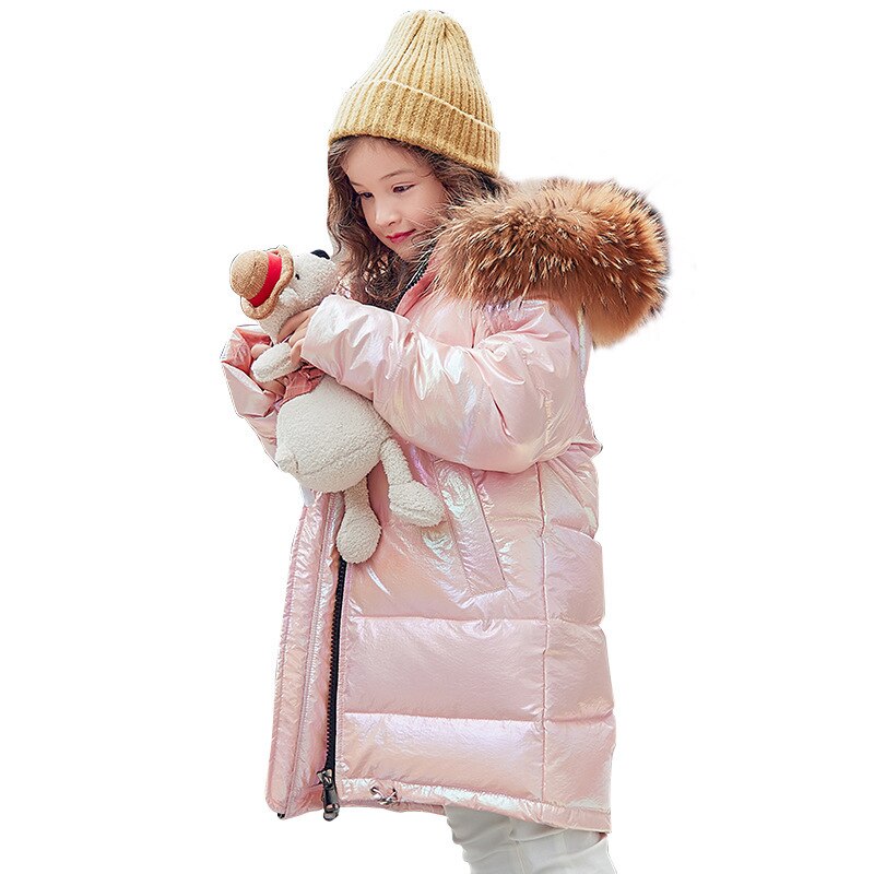 de fille doudoune chaude enfant vers le bas Parkas manteau fourrure enfant adolescent épaississement vêtements d'extérieur pour l'hiver froid