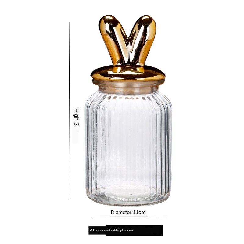Réservoir de stockage scellé plaqué or de style européen, pot de lait en poudre pour bébé, matériau en verre, caddie à thé, café, boîte de rangement, ZL866: Colour 18
