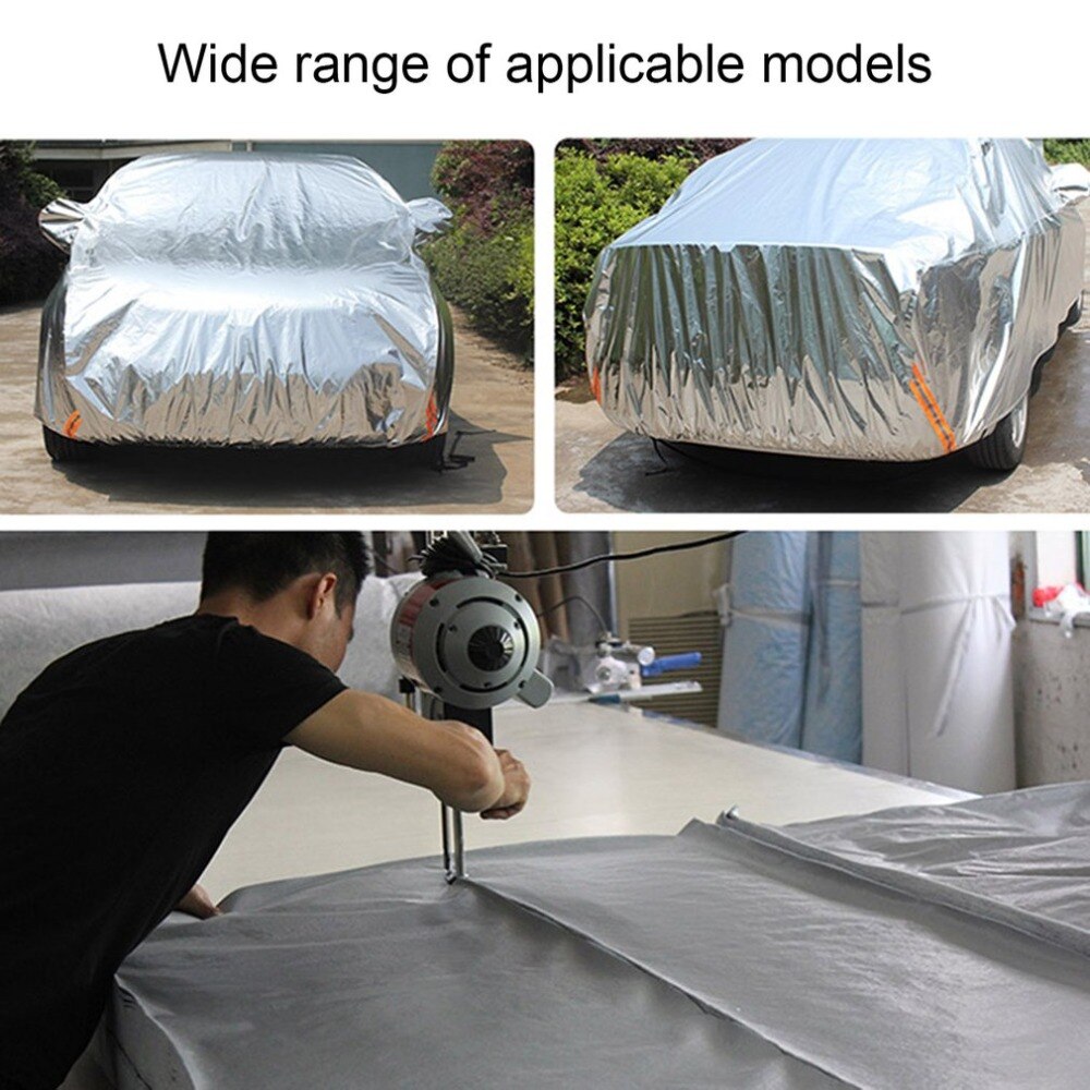 Waterproof Dustproof Outer Membrane Full Car Cover UV Resistant Fabric Breathable Outdoor Rain Snow Ice Resistant