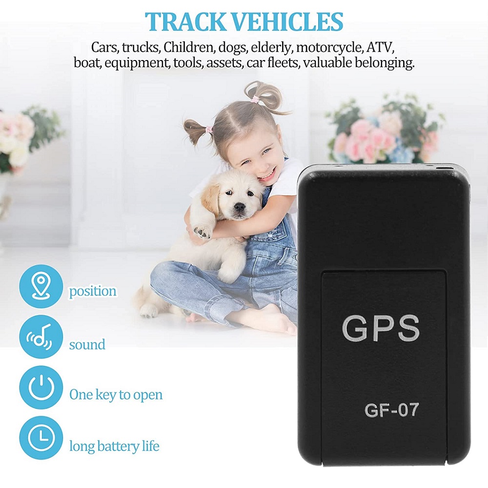 GF-07 Mini rastreador GPS multiusos para coche, seguimiento en tiempo Real, localizador antirrobo y perdido, posicionador de mensajes SIM, magnético fuerte