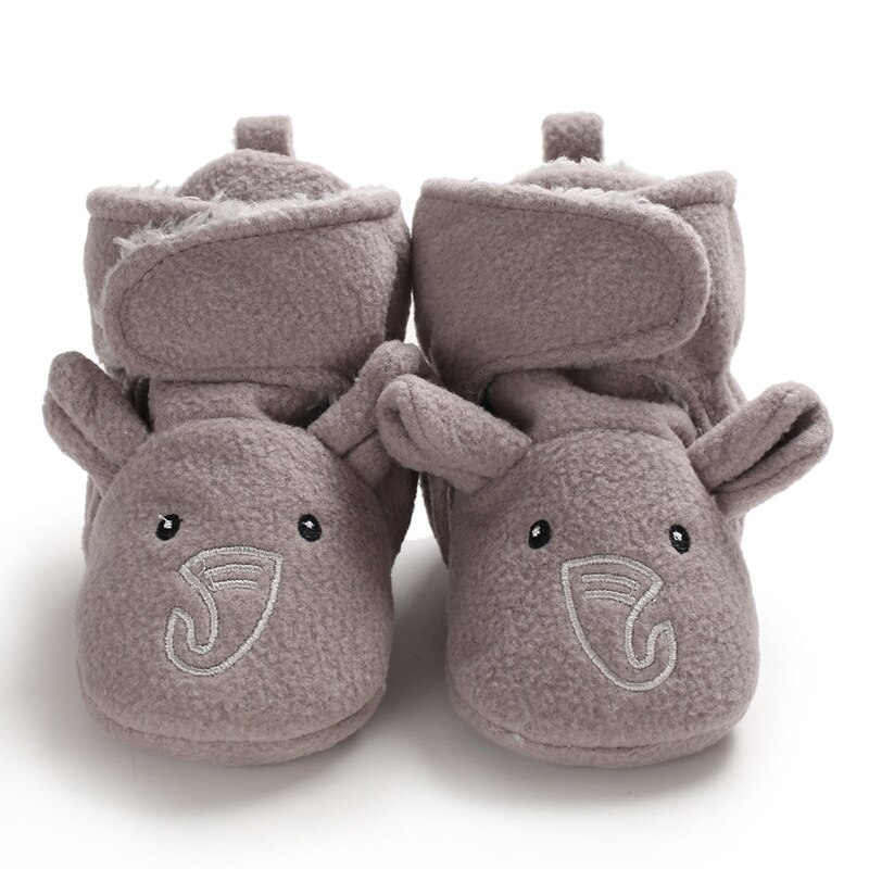 Baby Dier Schoeisel Winter Laarzen Pasgeboren Leuke Cartoon Grijze Olifant Schoenen Meisje Jongen Super Warm Houden Sneeuwveld Booties Presenteert