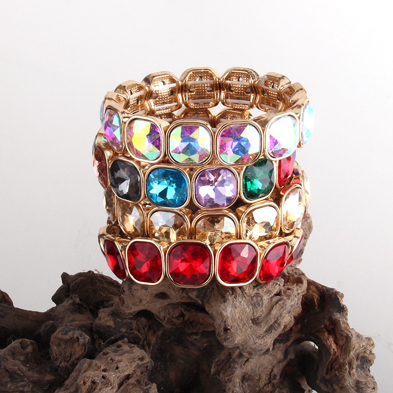 RH Nuovo Progettista Delle Donne di Modo Armbander Estate Multicolore di Cristallo Braccialetti Per Le Donne del Regalo Dei Monili