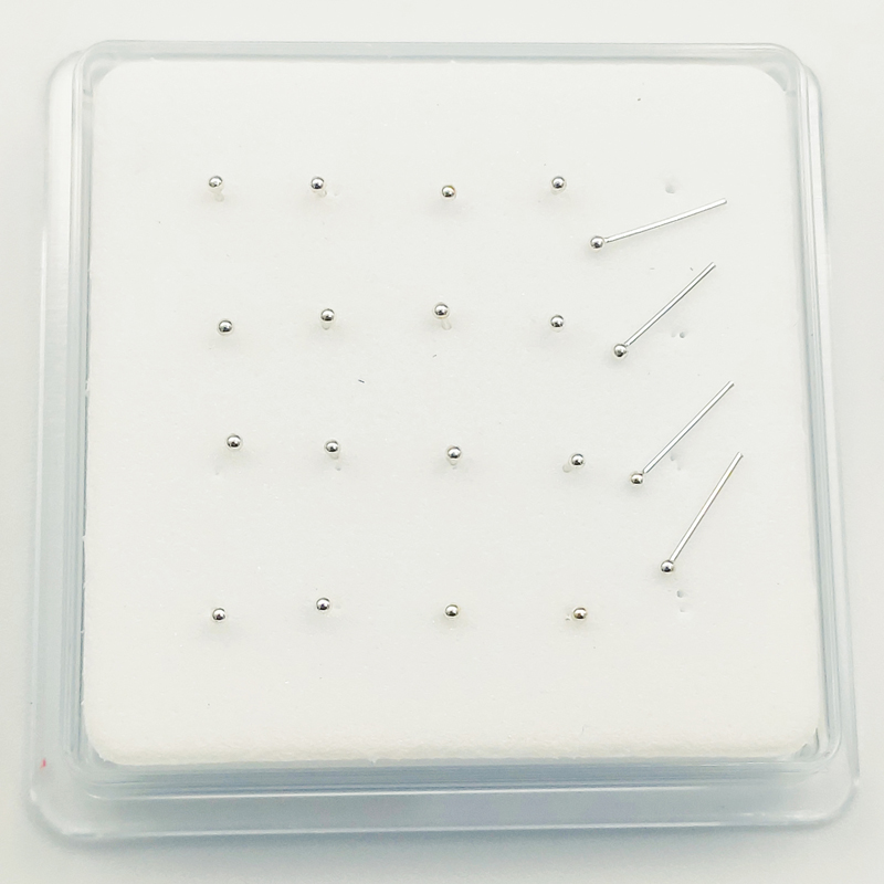 925 Sterling Zilver 1.2 Mm Ball Nose Studs Pins Bone Piercing Nez Body Piercing Sieraden 20 Stks/pak