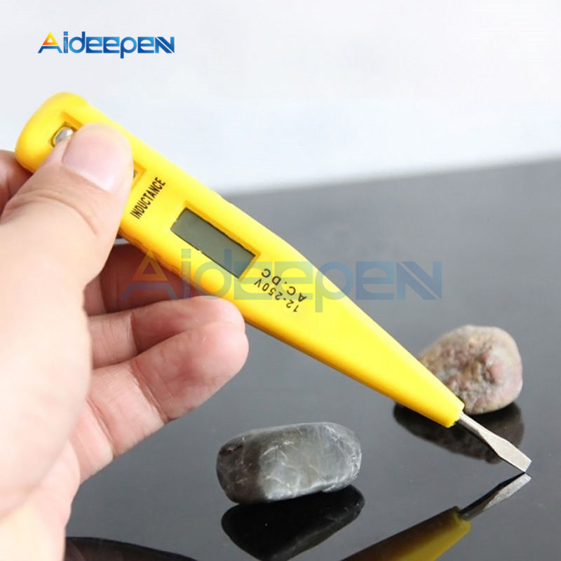 AC DC 12 V-240 V Voltage Tester Pen Lcd-scherm Digitale AC/DC Voltage Detector Sensor Elektrische indicator Voltage Meter