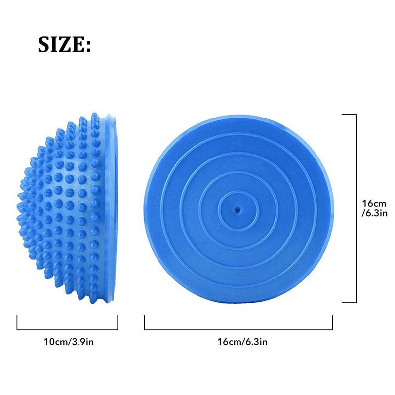 Spiky media pelota para Yoga y masaje de pies, bolas de 16cm de PVC, para ejercicio físico, Pilates, ejercicio físico, entrenamiento de habilidad