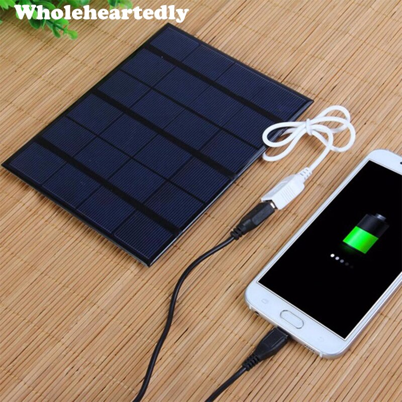 Draagbare Usb Solar Panel Batterij Oplader 6V 3.5W 580mA Voor Reizen Voeding Voor Mobiele Telefoon MP3 MP4 voor Iphone Pad