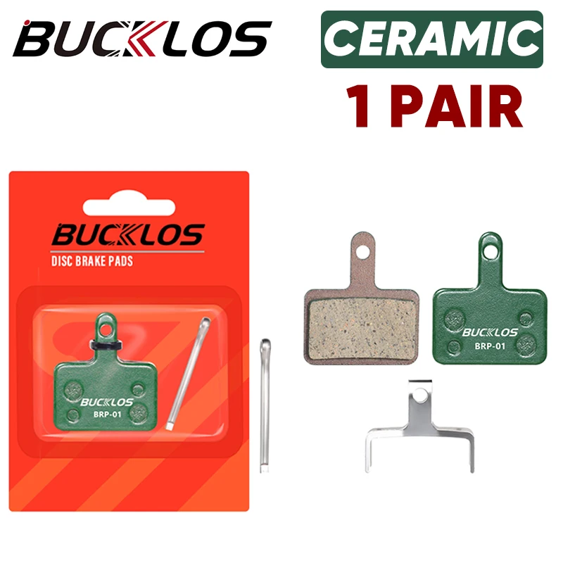 Plaquettes de frein à disque hybrides en céramique pour vélo de route de montagne, pièce de disque, BUCKKubMTB, WinterMANO MT200 B01S B05S: WHITE