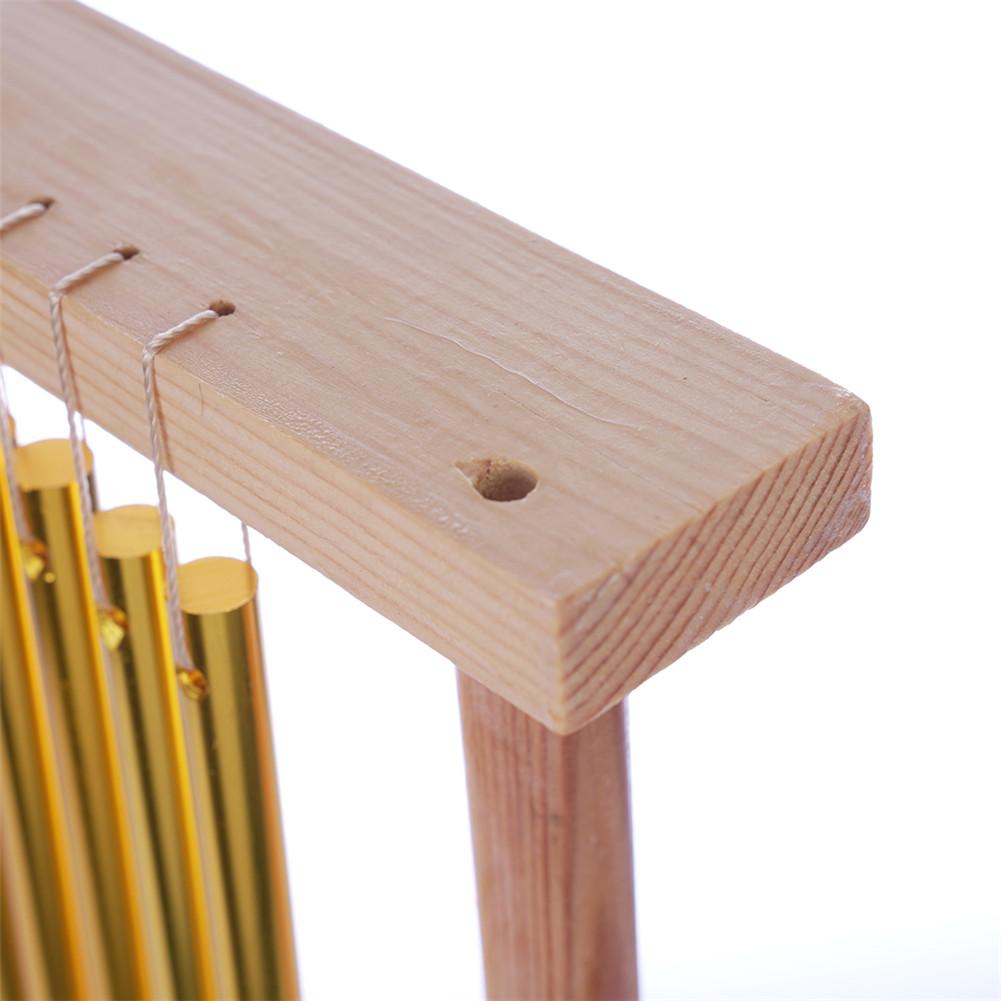 Cloche de barre à carillon en cuivre de 20 tons avec support en bois, Instrument de Percussion pour enfants, illumination musicale