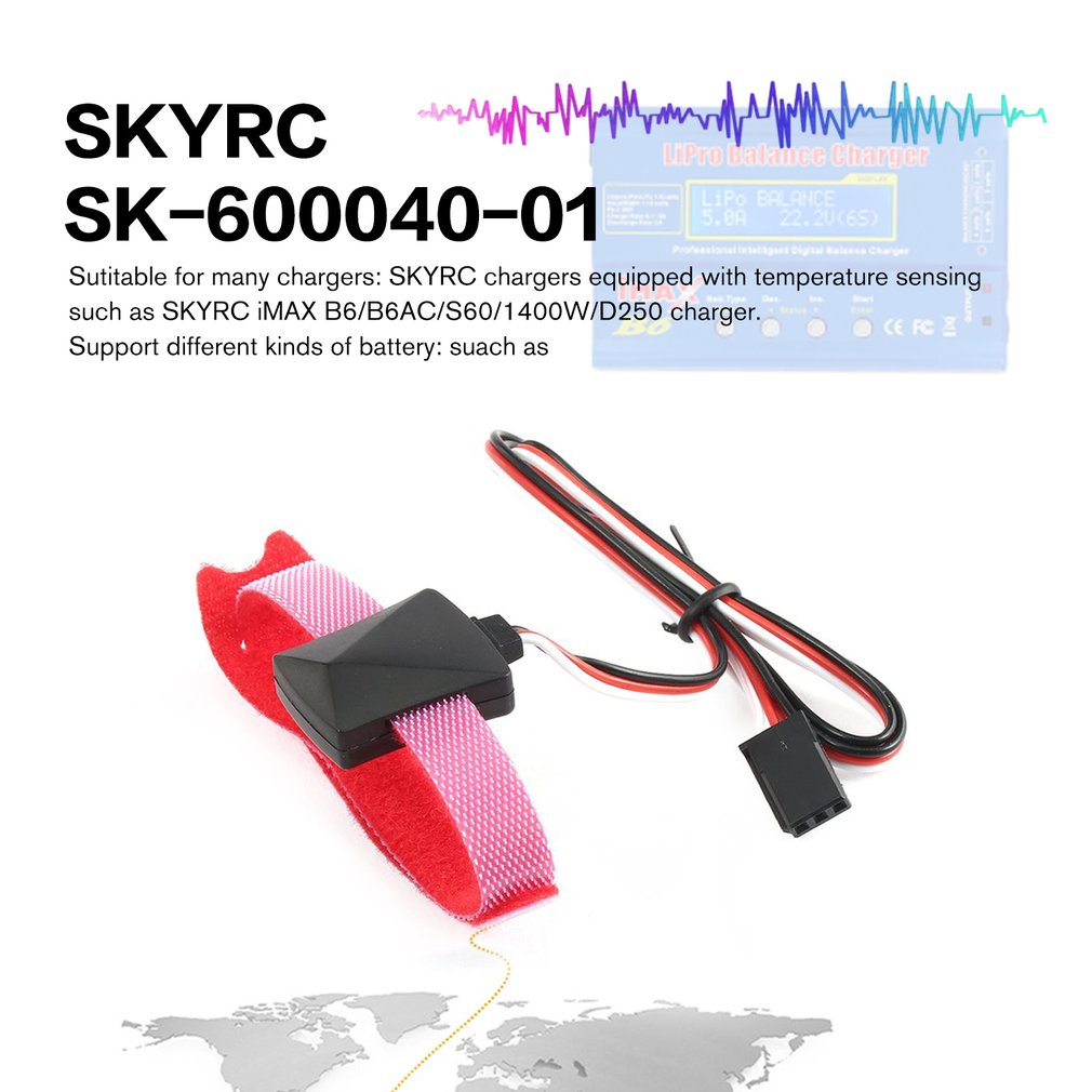 SKYRC Temperature Sensor Probe Checker Cable with Temperature Sensing for iMAX B6 B6AC Battery Charger Temperature Control