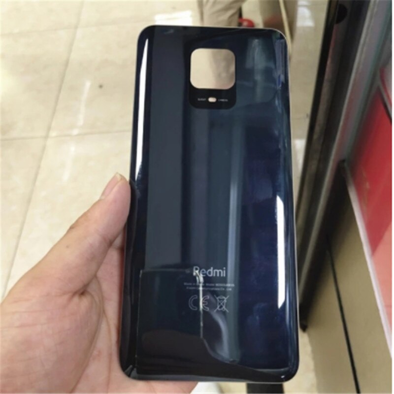 Back Glass For Xiaomi Redmi Note 9 Pro 9S (64MP) Battery Cover Rear Housing Door Panel Case: All black