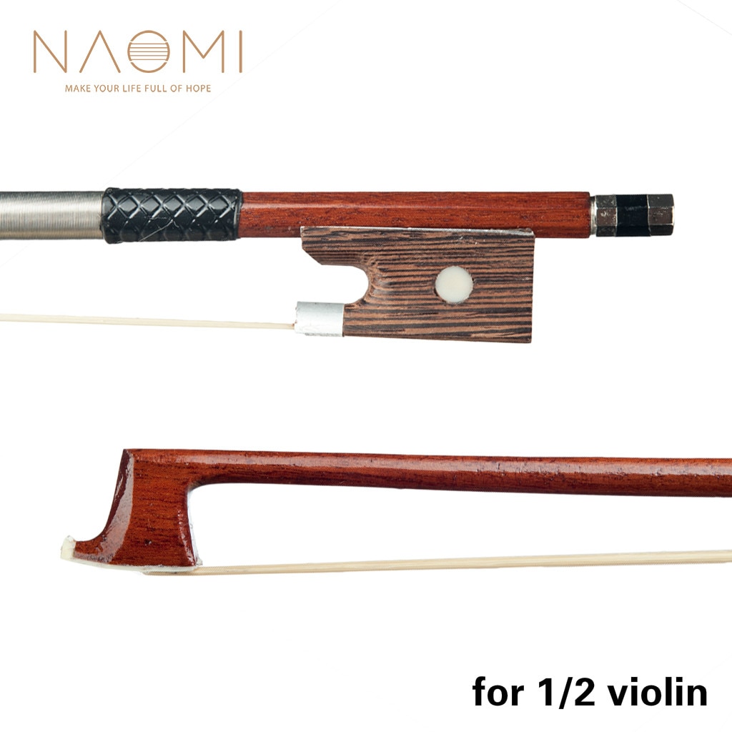 Naomi 1/2 Viool Brazilwood Boog Voor Akoestische Viool/Fiddle Strijkstok Voor Student Beginner Viool Onderdelen & Accessoires