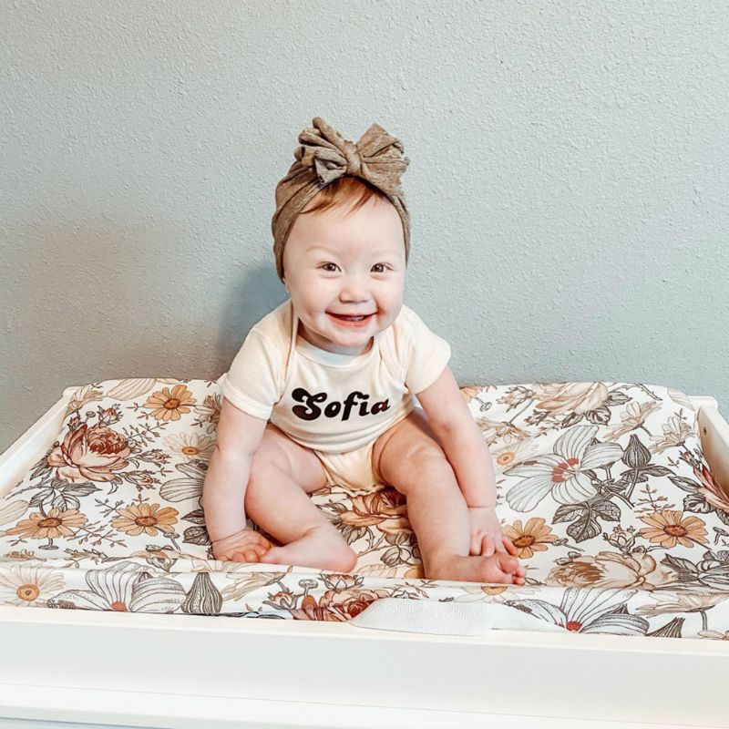 Baby Ändern Pad Abdeckung Blumen- Druck Ausgestattet Krippe Blatt Kleinkind oder Kleinkind Bett Kindergarten unisex Windel Ändern Tisch Blatt