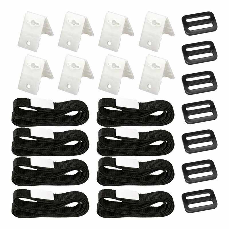 Bassengdeksel rulletilbehør solar teppe stropper kit universal pool strapping kit for pool solar cover reel accessory 8 sets