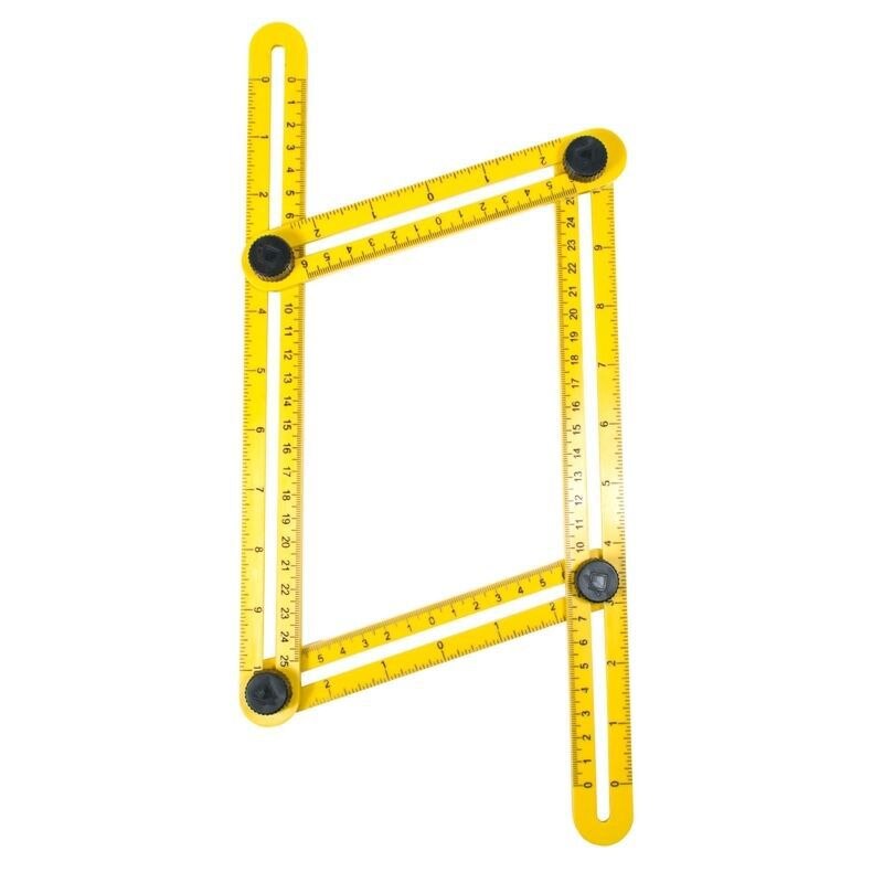 ABS Movable Square Ruler Metric Ruler Measuring Angle Ruler Measuring Tool Folding Ruler Multifunctional Tool Construction