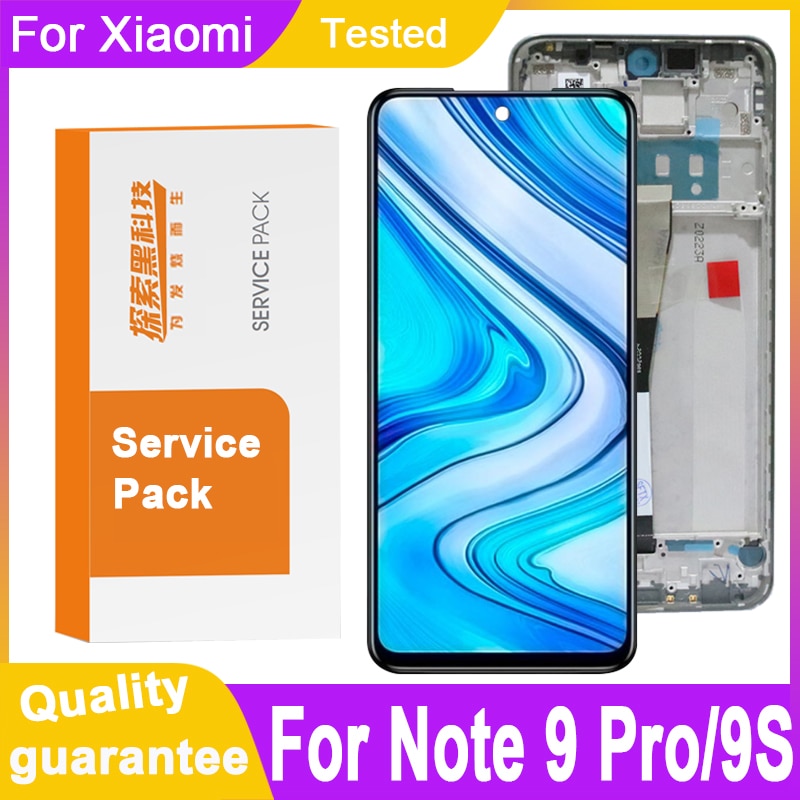 Pantalla de repuesto de 100% pulgadas para Xiaomi Redmi Note 9 Pro, montaje de digitalizador con pantalla táctil LCD, 6,67 probado