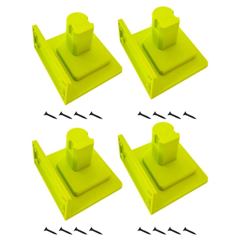 Soporte de herramientas para taladro Ryobi de 18V, colgador, lote de 4, verde, 4 paquetes: Default Title