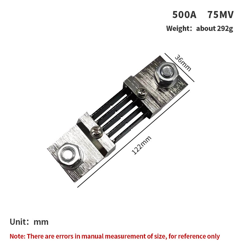 Shunt Résistance Sourcingmap 500A 75mV DC - Pour Extension Mesure Ampèremètre Analogique/numérique