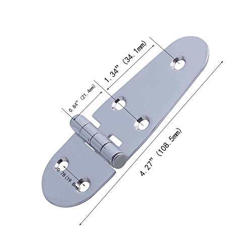 YINETTECH 316 Edelstahl Bootsscharnier | 9x3,6 Cm Marine Grade | Verstellbar Links/rechts | Hochglanzpoliert | Für Yacht & Schiffe