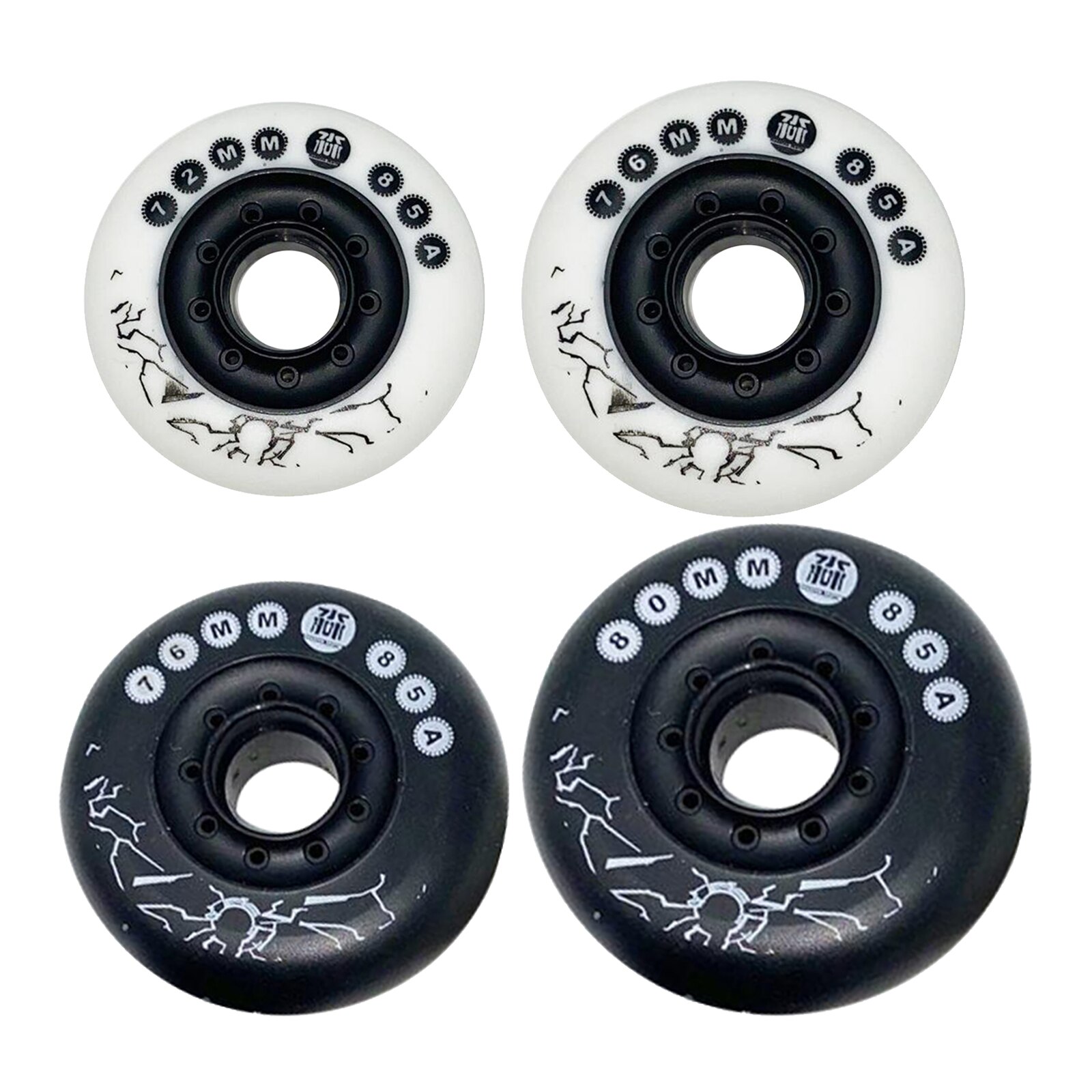 Rueda de patines en línea para interior/exterior, resistente al desgaste, 85A, repuesto