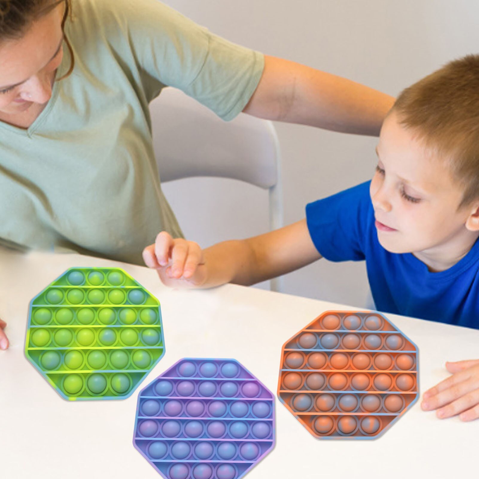 Unzip Toys Glow In The Dark Popit Bubble Sensory Toy Night Luminous Stress Reliver Toy Autism Needs Squishy Stress Reliever