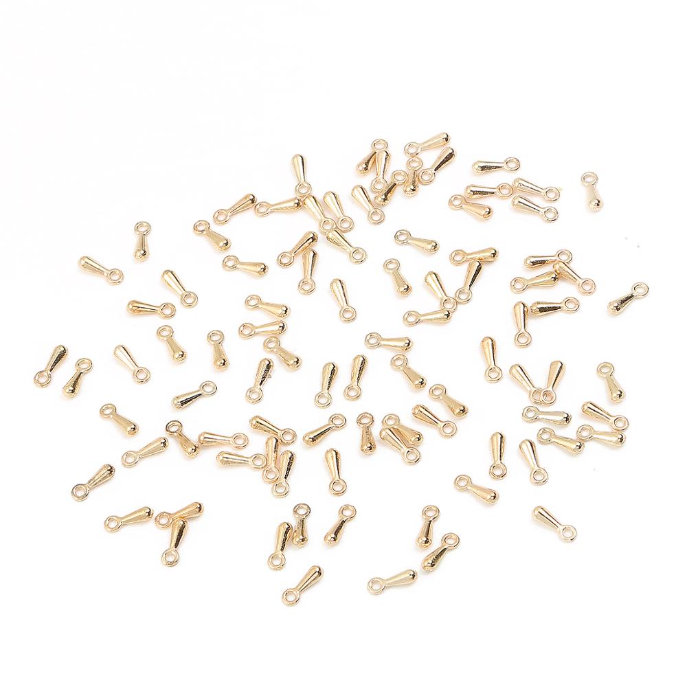 Porta gotas de água para colar e pulseira, 100x2x7mm, correntes extensíveis, acessórios para fabricação de joias: KC Gold