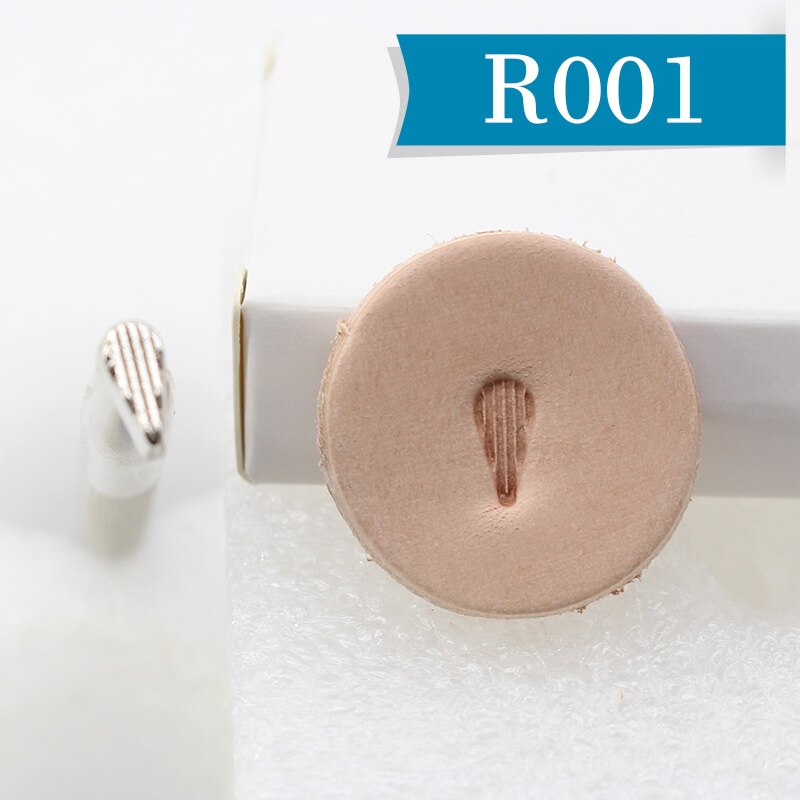 Leather Stamp Tool Engraving and Embossing Tools Different Shape Stamp Punch Set Saddle Making Tools for Leather Craft Working: R001 1Pcs