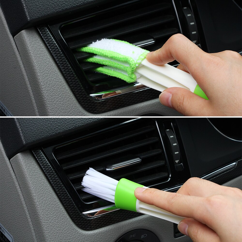 Mini Duster for Car Air Vent Automotive Air Conditioner Cleaner Brush Dust Collector Cleaning Cloth Tool for Keyboard Window D4