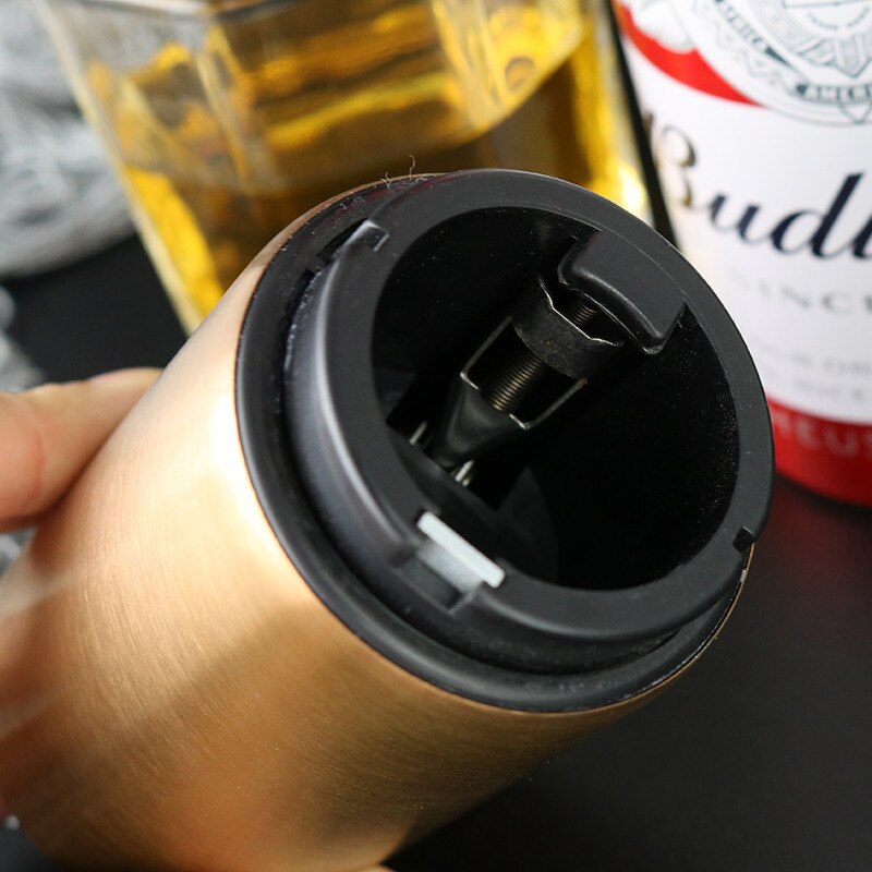Øl proptrækker flaske magnetisk åbner automatisk værktøjs bar ktv fest drikke gadget rustfrit stål bærbar presse låg åbnere