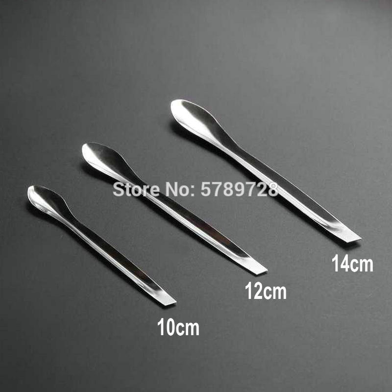10cm 12cm 14 cm Kleine edelstahl medizin löffel, Labor Chemische reagenz wiegen probenahme löffel