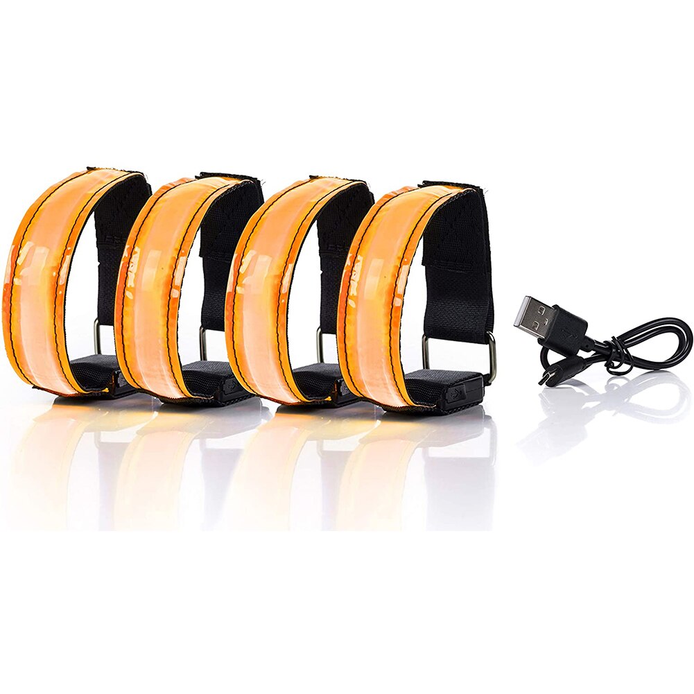 USB Ladung LED leuchtend Nacht Lauf Armbinde Armbinde draussen Sport Armbänder Laufende Licht Für Läufer Jogger Radfahren