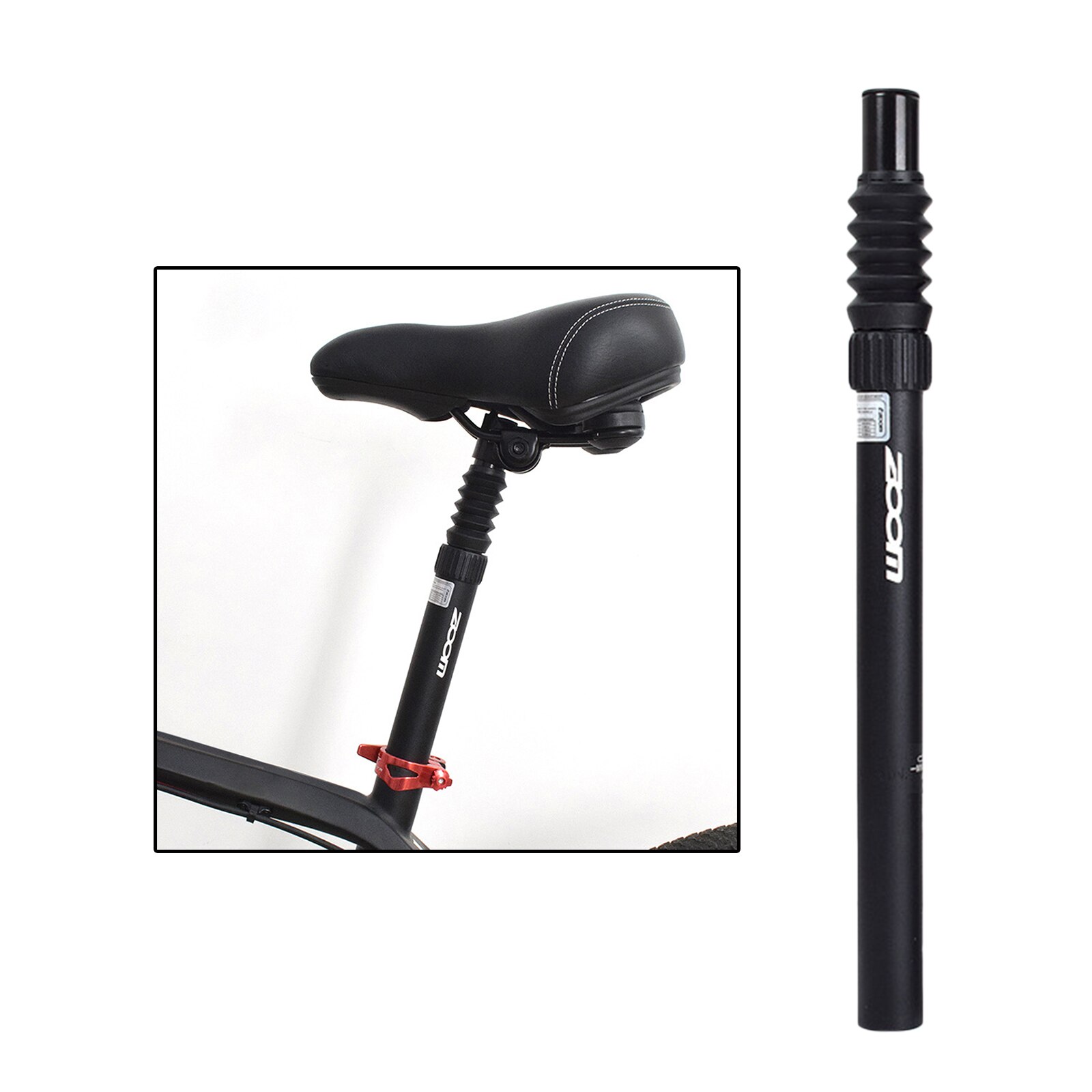 Tija de sillín de bicicleta, amortiguador, tubo de sillín, 25,4/27,2/28,6/30,9/31,6x350mm: 25.4mm