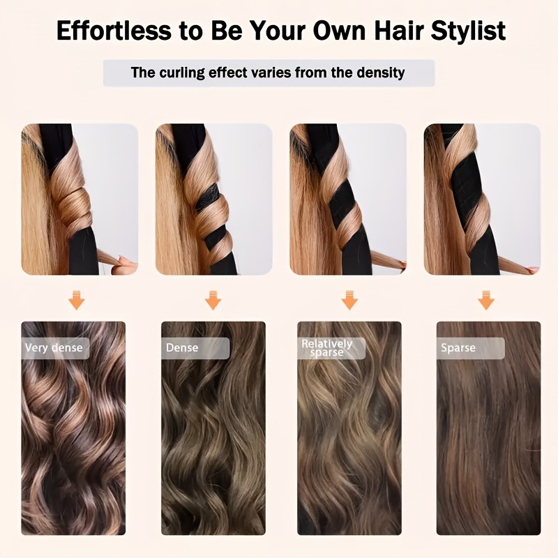 Haste de ondulação sem calor para cachos de seda durante a noite, rolos de cabelo reutilizáveis, fita macia, ferramentas de estilo preguiçoso, acessórios de cuidados com o cabelo