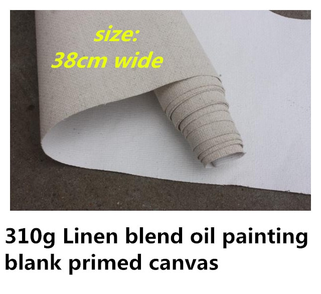 Rollo de lona de inyección de pintura, textura media, mezcla de lino, 38/48/58cm de ancho para lienzo estirado de artista