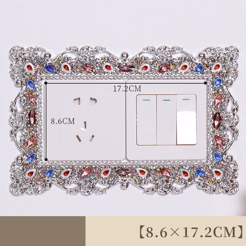 living room bedroom lamp wall socket protection decorative switch sticker wall sticker double switch cover decoration