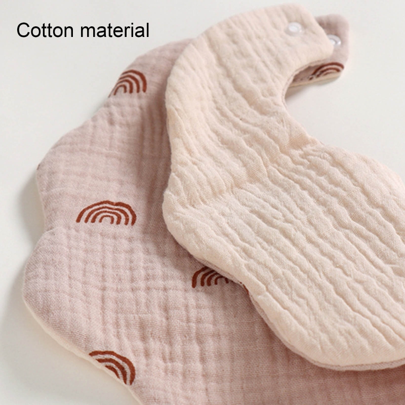 360 ° Draaien Burp Doek Baby Bloemvorm Voeden Bib Bandana Sjaal 6-Lagen Zachte Mousseline Katoen Absorberende Speeksel handdoek Schort QX2D
