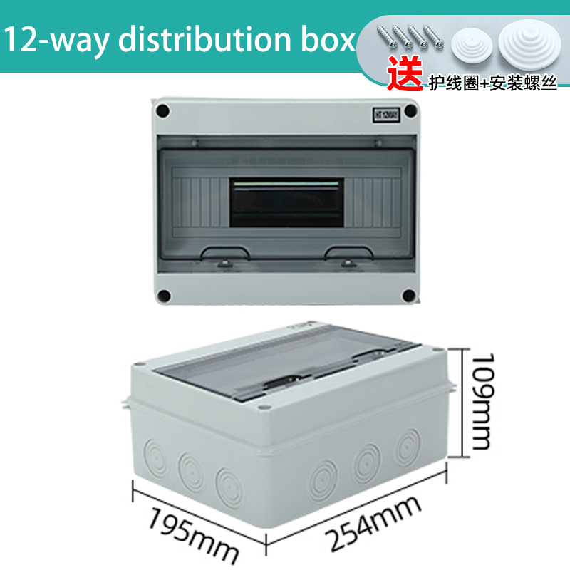 HT Serie Aansluitdoos 2/3/5/8/12/15/18/24WAY PC Plastic Outdoor Elektrische IP65 Waterdichte Verdeelkast schakelkast: Lavendel