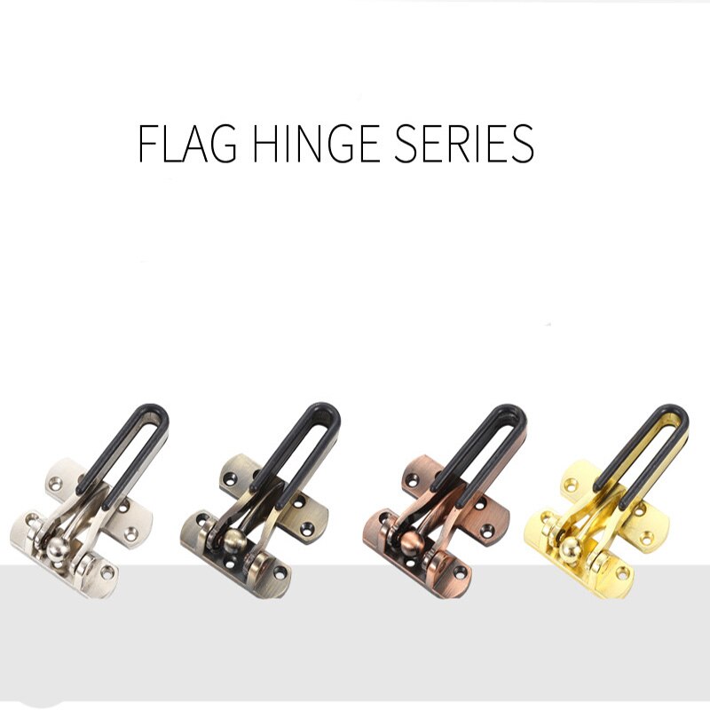 Zinc alloy anti-theft latch with leather for hotel and guesthouse anti-theft safety latch for bedroom door