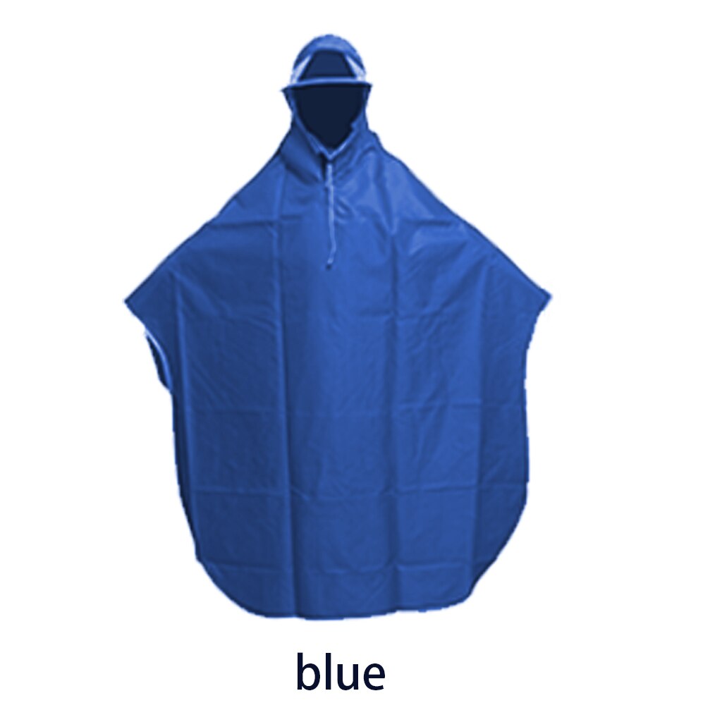Men Women Cycling Bicycle Bike Raincoat Rain Cape Poncho Hooded Windproof Rain Coat Mobility Scooter Cover Rain Coat: blue