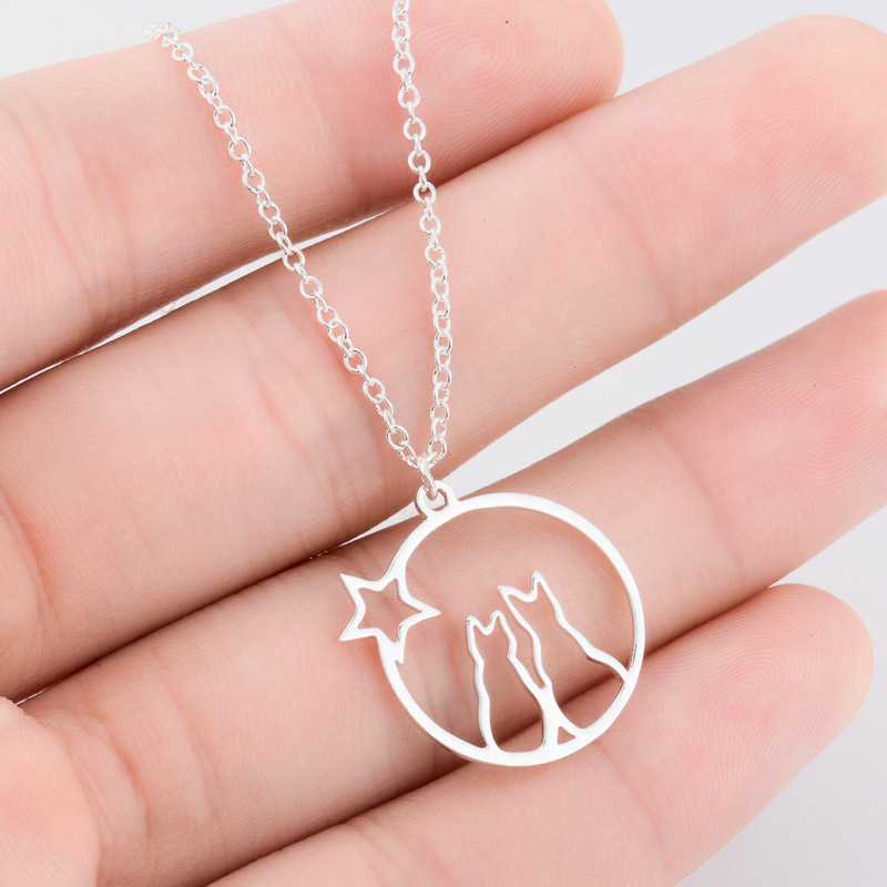 Rvs Hummingbird Kettingen Sleutelbeen Kat Vlinder Swallow Kangoeroe Hond Giraffe Bee Dier Eenvoudige Ketting