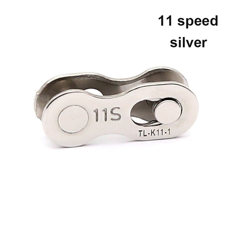 1Pair Bicycle Metal Magic Buckle Chain Connector Speed Chain Lock Buttons Joint Quick Master Link Bike Repair Parts Accessories: Silver 11 Speed