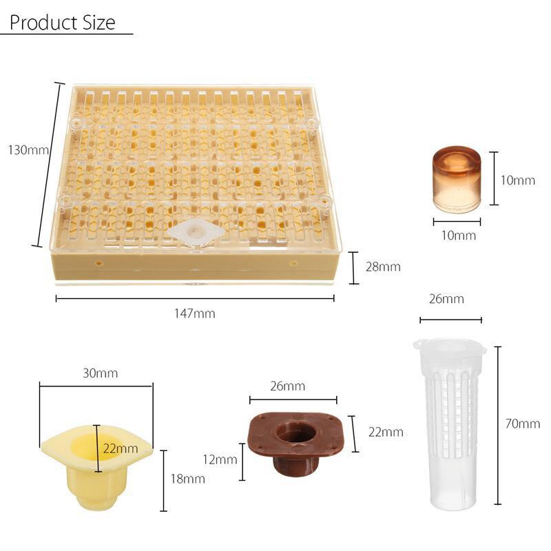 Beekeeping Tools Set Rearing System Cultivating Box 110pcs Plastic Cups Bee Nicot Complete Catcher Cage Beekeeping Tools