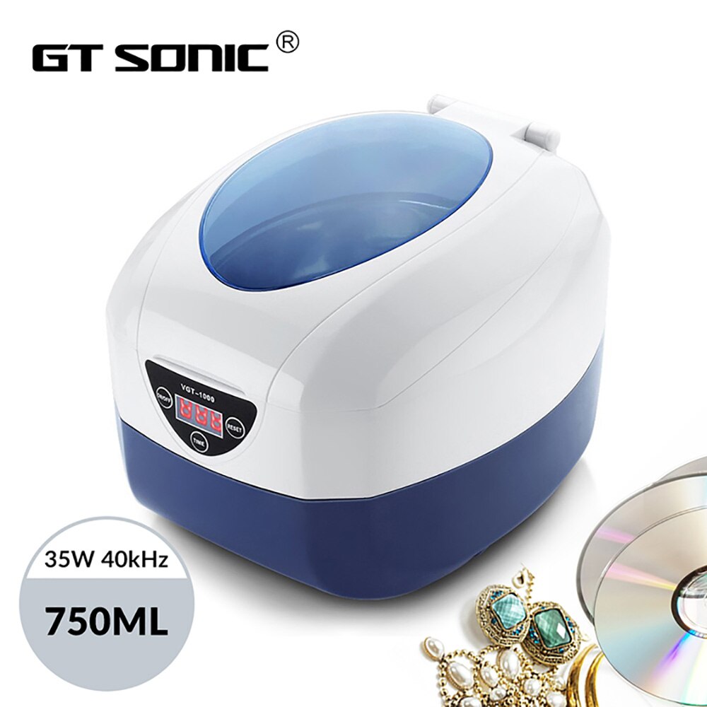 GT sonic 450ml Ultra sonique nettoyant bain minuterie bijoux brosse lunettes manucure pierres coupe dentaire rasoir pièces ultrasons sonic: VGT1000 / LES USA