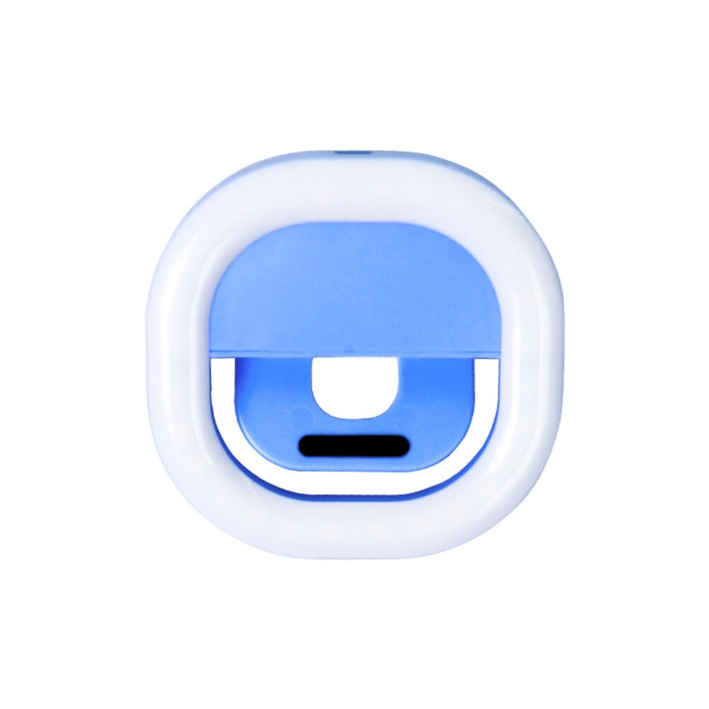 Mini Kleine Selfie Licht Für Telefon Laptop Tablet Helle LED 100 mAh 3 Modi Füllen Licht Für Geschichten Fotos Videos vlogs 3 Farben B: Blau