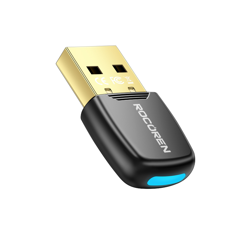 Rocoren Bluetooth Adapter USB Bluetooth 5.4 for PC Dongle Adaptador Wireless Mouse Keyborad Music Audio Receiver USB Transmitter: Default Title